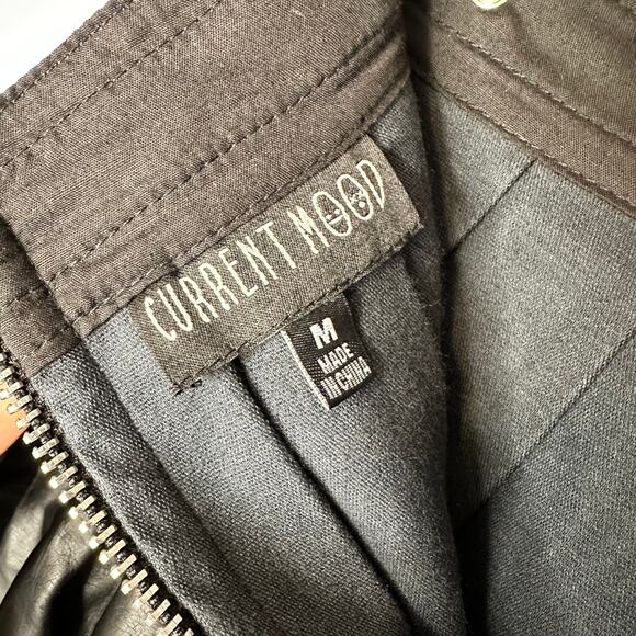 Dolls Kill x CURRENT MOOD Faux Leather Goth Punk Black Pleats Mini Skirt Medium - Picture 5 of 7